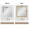 Amanti Art Mirror Makeover Bathroom Mirror Frame Border Kit - Fully Assembled Peel and Stick Frame - Mirror NOT Included - Grace Brushed Gold Trim